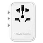 MOMAX 1-World UA8 PD 65W Fast Charger Power Adapter(White) - 2