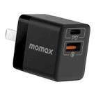 MOMAX UM36 PD 20W USB-C / Type-C + USB Fast Charger Power Adapter, CN Plug(Black) - 1