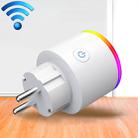 15A WiFi EU Plug Power Adapter Electricity Statistics APP Remote Control Timer Smart Socket, with Alexa & Google Home & RGB Colors LED Light, AC 100-250V - 1