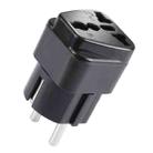 Portable Universal UK Plug to EU Plug Power Socket Travel Adapter with Fuse - 1