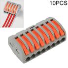 10 PCS 8 Port PCT Series Architectural Wiring Connector LED Lamp Conductor Distributor Junction Box Wire Joint - 1
