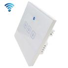 WS-UK-03 EWeLink APP & Touch Control 2A 3 Gangs Tempered Glass Panel Smart Wall Switch, AC 90V-250V, UK Plug - 1