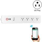 2 x USB Ports + 4 x US Plug Jack WiFi Remote Control Smart Power Socket Works with Alexa & Google Home, Cable Length: 1.5m, AC 110-240V, US Plug - 1