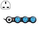 Charging Plug-in Wiring Board Creative Rotary Towline Board 13A Deformed Socket, UK Plug, 3-Bit Socket(Black) - 1