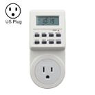 AC 120V Smart Home Plug-in LCD Display Clock Summer Time Function 12/24 Hours Changeable Timer Switch Socket, US Plug - 1