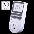 AC 120V Smart Home Plug-in Programmable LCD Display Clock Summer Time Function 12/24 Hours Changeable Timer Switch Socket, US Plug - 1
