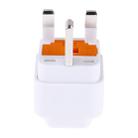 Portable Universal Socket to UK Plug Power Adapter Travel Charger with Fuse(White) - 5