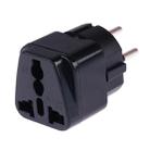 Portable Universal Socket to Israel Plug Power Adapter Travel Charger (Black) - 1