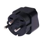 Portable Universal Socket to Israel Plug Power Adapter Travel Charger (Black) - 3