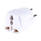 Portable Universal Socket to Israel Plug Power Adapter Travel Charger (White) - 1