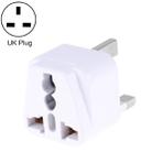 Portable Universal Socket to UK Plug Power Adapter Travel Charger (White) - 1