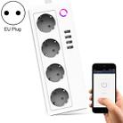 4 x USB Ports + 4 x EU Plug Jack 16A Max Output WiFi Remote Control Smart Power Socket Works with Alexa & Google Home & IFTTT, AC 230V, EU Plug - 1