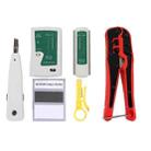 WLXY 4 in 1 Portable Crimping Stripper Punch Down  Wire Line Detector Ethernet Network Cable Tester Tools Kits - 1