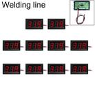 10 PCS 0.56 inch 2 Welding Wires Digital Voltage Meter with Shell, Color Light Display, Measure Voltage: DC 4.5-30V (Red) - 1
