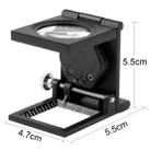 Mini Desk Style 10x Magnification Loupe Metal Antique Magnifier(Black) - 2