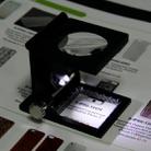 Mini Desk Style 10x Magnification Loupe Metal Antique Magnifier(Black) - 10