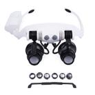 10X 15X 20X 25X Wearing Glasses Eyes Illuminated Magnifier Magnifying Watch Repairing Loupe With LED Light(White) - 6