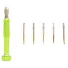 JF-6688 5 in 1 Metal Multi-purpose Pen Style Screwdriver Set for Phone Repair(Green) - 1
