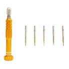 JF-6688 5 in 1 Metal Multi-purpose Pen Style Screwdriver Set for Phone Repair(Gold) - 1