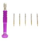 JF-6688 5 in 1 Metal Multi-purpose Pen Style Screwdriver Set for Phone Repair(Purple) - 1
