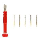 JF-6688 5 in 1 Metal Multi-purpose Pen Style Screwdriver Set for Phone Repair(Red) - 1