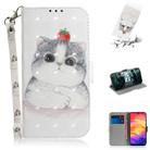 3D Coloured Drawing Horizontal Flip Leather Case with Holder & Card Slots & Wallet For Huawei P30(Cute Cat) - 1