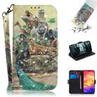 3D Coloured Drawing Horizontal Flip Leather Case with Holder & Card Slots & Wallet For Galaxy S10e(Zoo) - 1