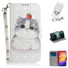3D Coloured Drawing Horizontal Flip Leather Case with Holder & Card Slots & Wallet For Galaxy S10e(Cute Cat) - 1