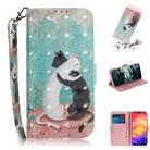 3D Coloured Drawing Horizontal Flip Leather Case with Holder & Card Slots & Wallet For Galaxy S10 Plus(Black White Cat ) - 1