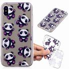 For iPhone X / XS Painted TPU Protective Case(Hug Bear Pattern) - 1