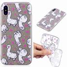 For iPhone X / XS Painted TPU Protective Case(Alpaca Pattern) - 1