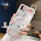 Flowers Pattern Wrist Strap Soft TPU Protective Case For iPhone 6 Plus & 6s Plus(Flowers wrist strap model A) - 1