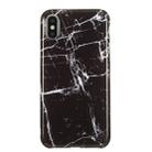 For iPhone X / XS TPU Protective Case(Black Marble) - 1