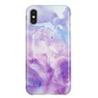 For iPhone X / XS TPU Protective Case(Purple Marble) - 1