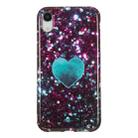For iPhone XR TPU Protective Case(Green Heart) - 1