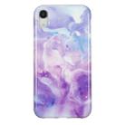 For iPhone XR TPU Protective Case(Purple Marble) - 1