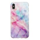 For iPhone XS Max TPU Protective Case(Pink Green Marble) - 1