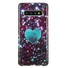 TPU Protective Case For Galaxy S10(Green Heart) - 1