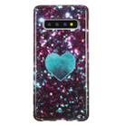 TPU Protective Case For Galaxy S10 Plus(Green Heart) - 1