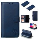 For iPhone X / XS Leather Protective Case(Blue) - 1