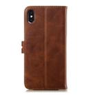 For iPhone XS Max Leather Protective Case(Brown) - 3