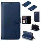 For iPhone XR Leather Protective Case(Blue) - 1