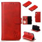 For iPhone XR Leather Protective Case(Red) - 1