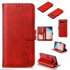 Leather Protective Case For Galaxy S10 Plus(Red) - 1