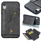For iPhone XR Leather Protective Case(Gray) - 1
