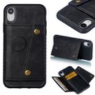 For iPhone XR Leather Protective Case(Black) - 1