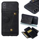 For iPhone XS Max Leather Protective Case(Black) - 1