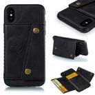 For iPhone X / XS Leather Protective Case(Black) - 1