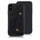 For iPhone X / XS Leather Protective Case(Black) - 2