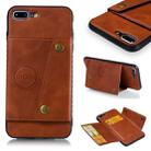 Leather Protective Case For iPhone 8 Plus & 7 Plus(Brown) - 1